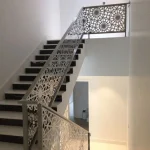 Mẫu thiết kế cầu thang sắt mỹ thuật AH0110