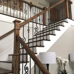 Mẫu thiết kế cầu thang sắt mỹ thuật - AH0112