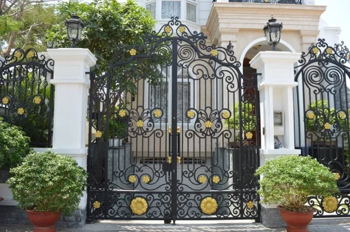 Mẫu thiết kế cửa cổng sắt mỹ thuật - AH0322 - An Homes