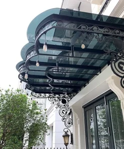 Mẫu thiết kế mái che sắt mỹ thuật - AH0404