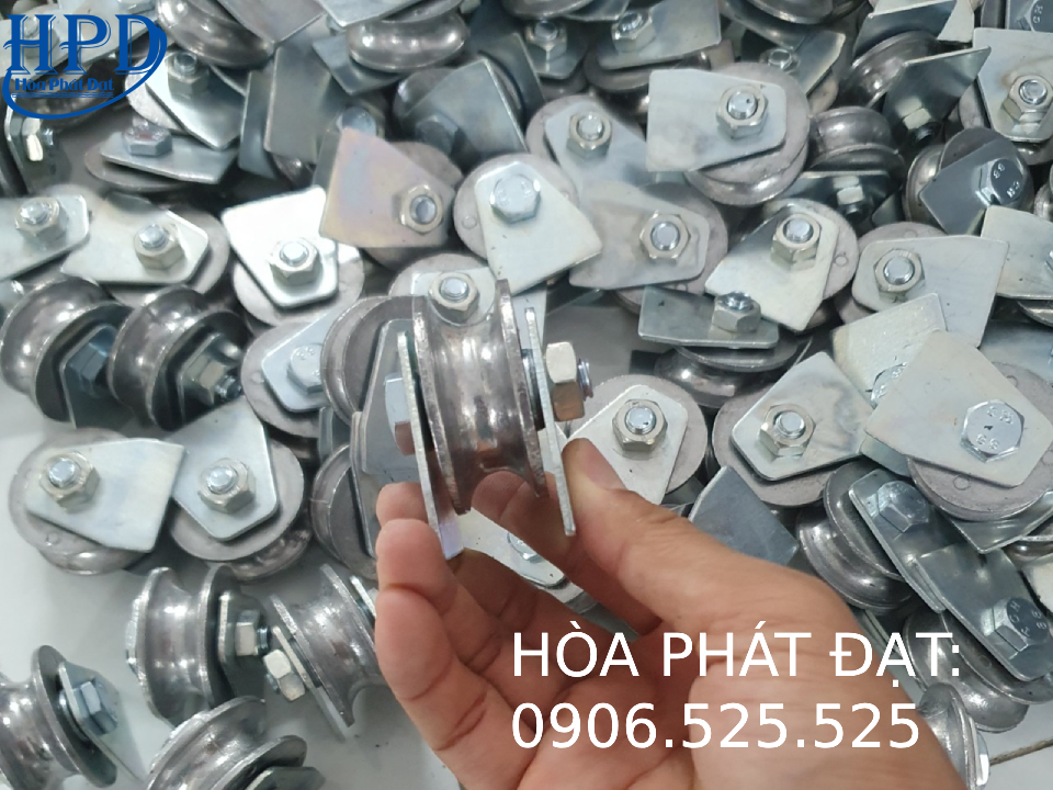 Puly bằng gang và inox mái xếp bạt kéo giá rẻ