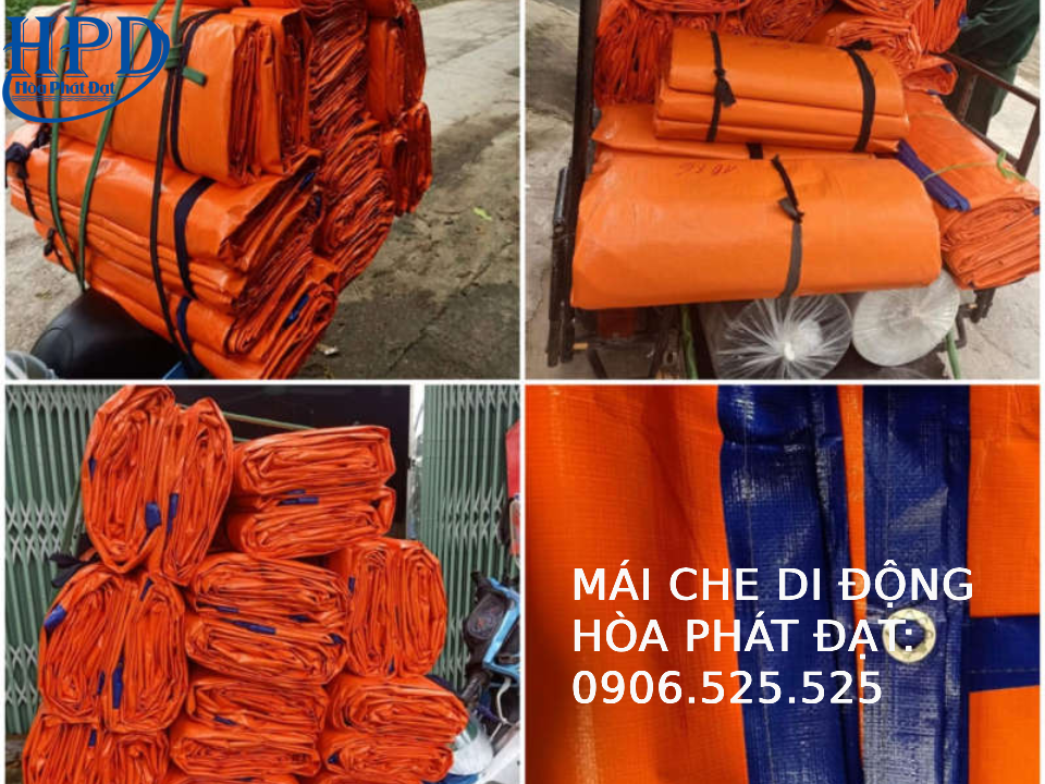 Bạt nhựa xanh cam 2 da khổ 2m, 4m, 6m, 8m, 10m giá rẻ