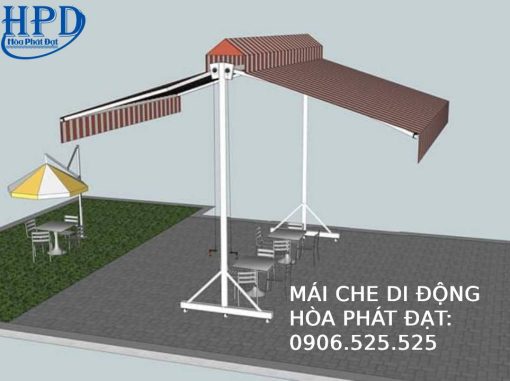 Mái che 2 bên có bánh xe giá rẻ nhất thị trường