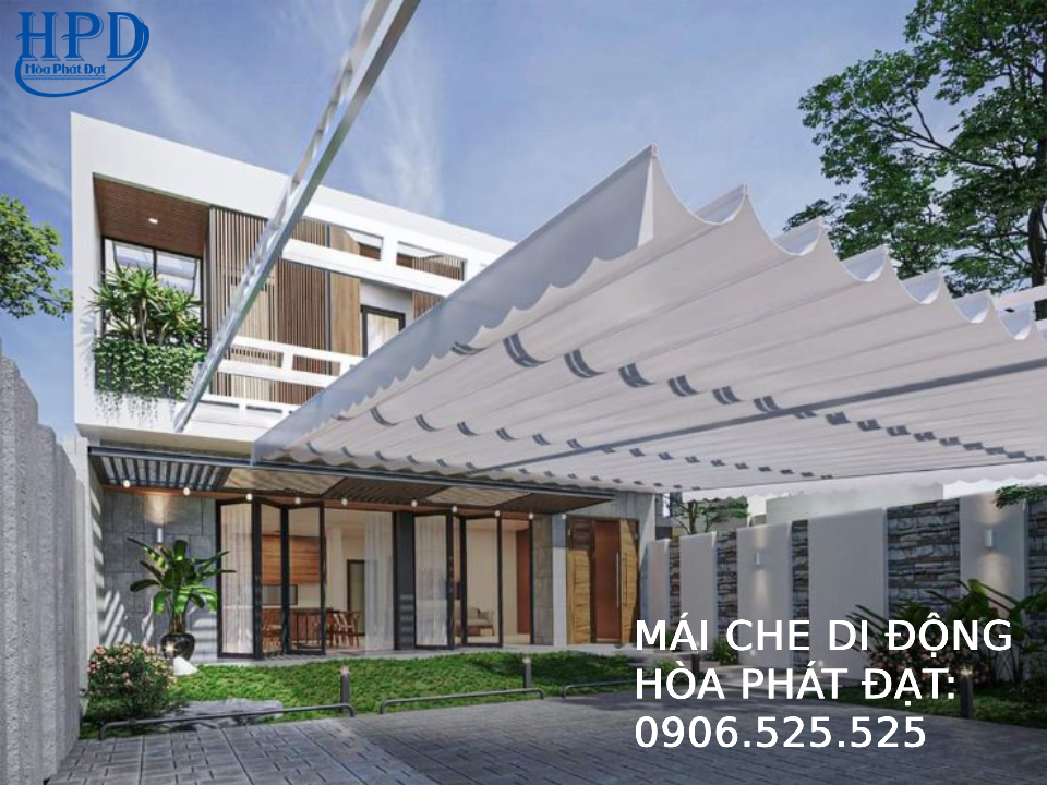 Mái lùa xếp tự động giá rẻ nhất hiện nay