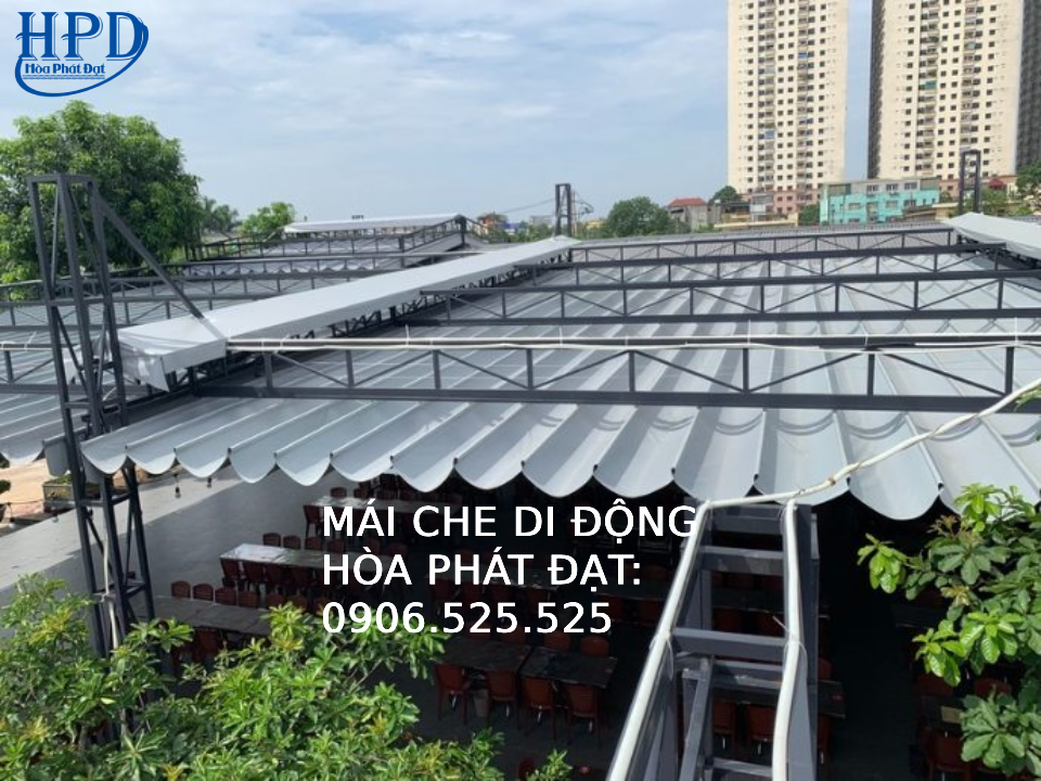 Mái che bạt uốn lượn kéo căng giá rẻ
