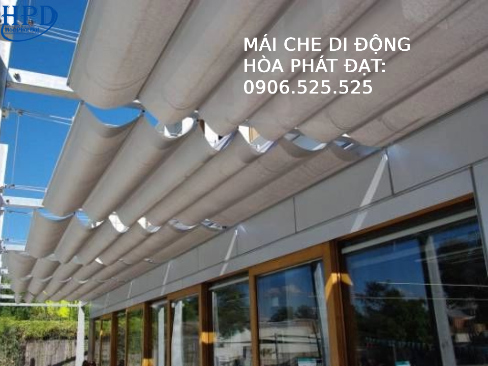 Mái che bạt uốn lượn kéo căng giá rẻ