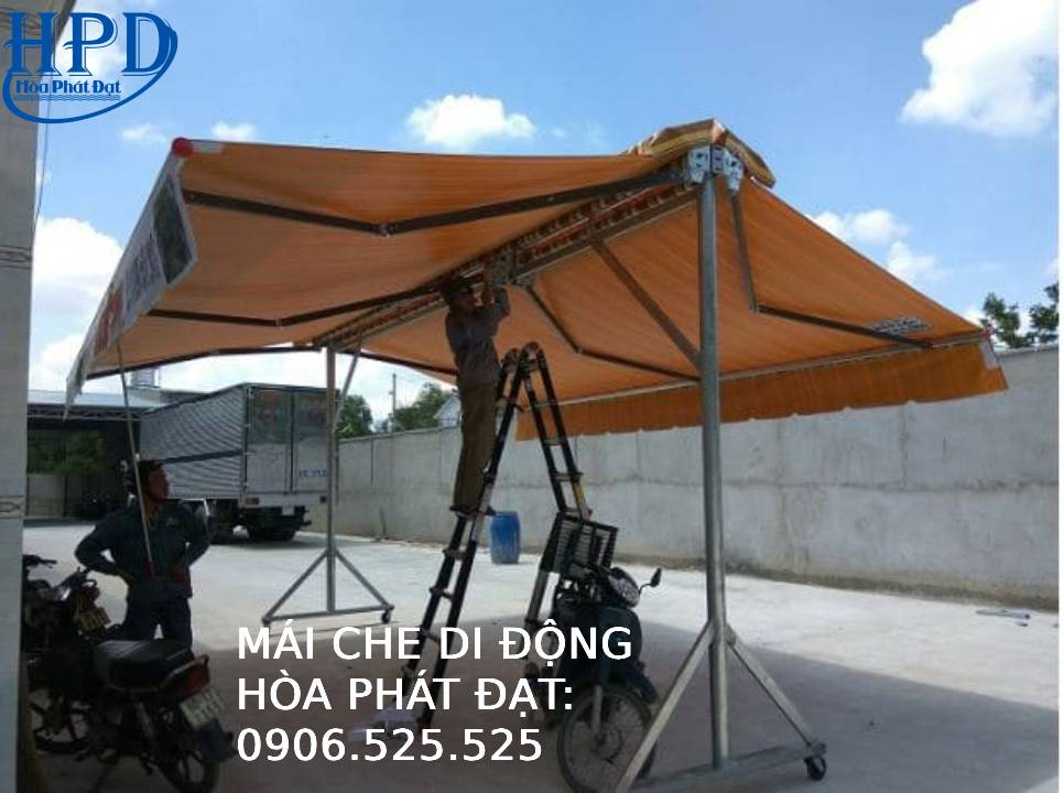 Mái che 2 bên có bánh xe giá rẻ nhất thị trường