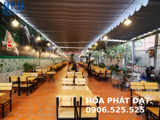 Lắp đặt mái kéo bạt chống thấm, chống UV giá rẻ nhất hiện nay