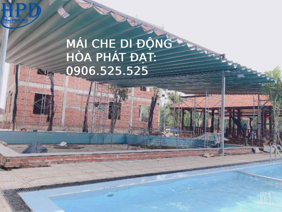 Mái xếp kéo hồ bơi giá rẻ nhất hiện nay