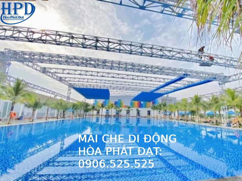 Mái xếp kéo hồ bơi giá rẻ nhất hiện nay