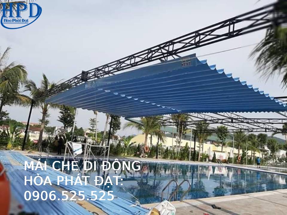 Mái xếp kéo hồ bơi giá rẻ nhất hiện nay