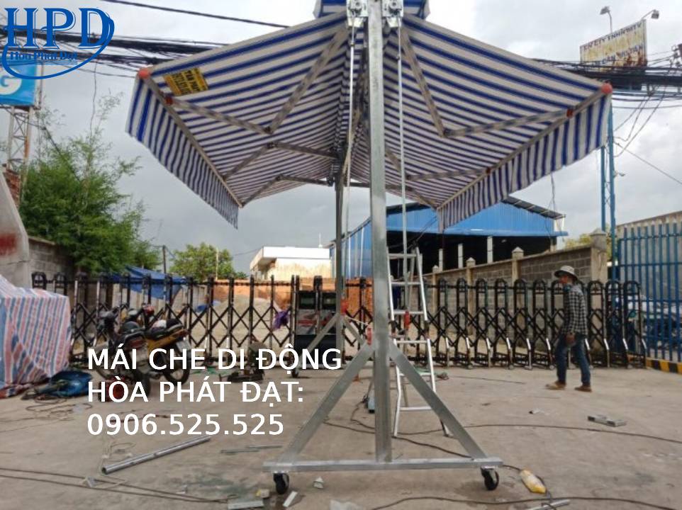 Mái hiên chữ A có bánh xe giá rẻ nhất hiện nay