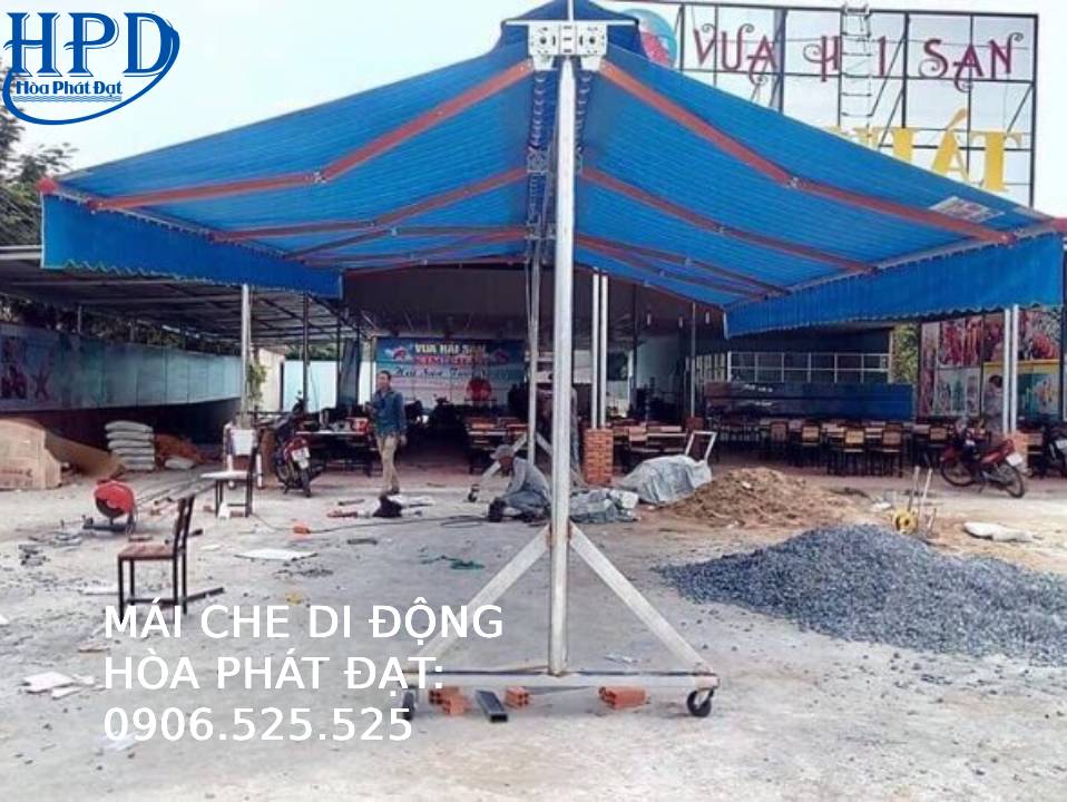 Mái hiên chữ A có bánh xe giá rẻ nhất hiện nay