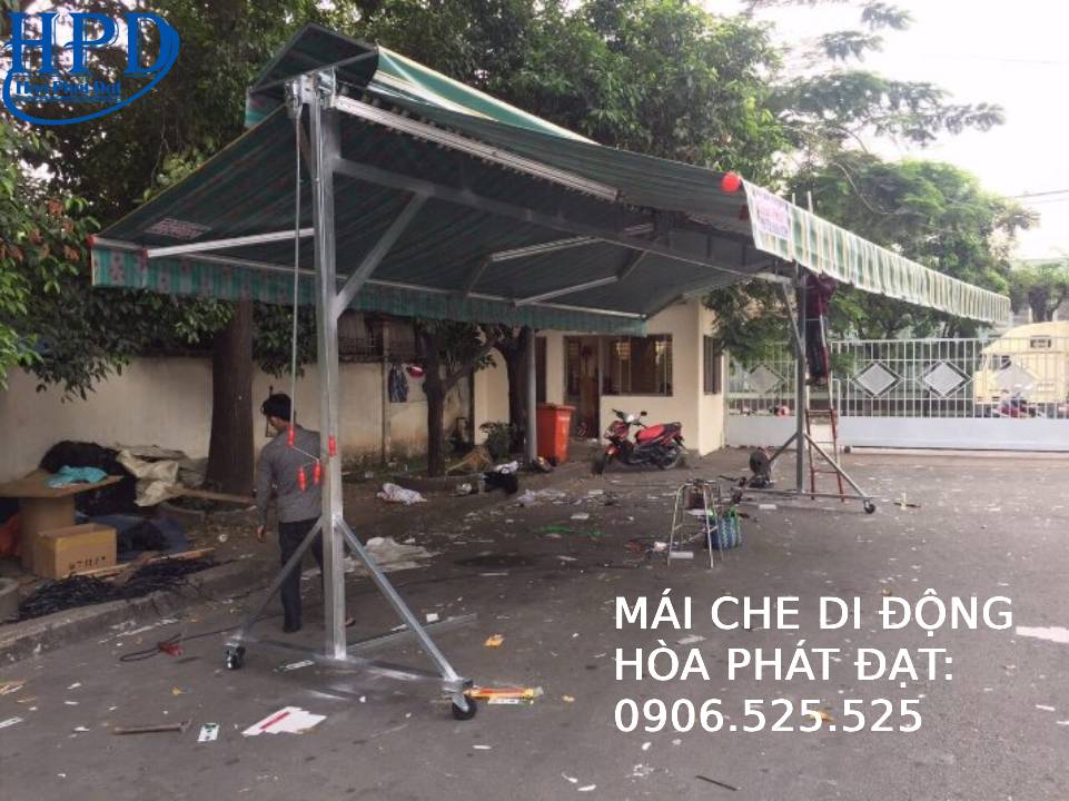 Mái hiên chữ A có bánh xe giá rẻ nhất hiện nay