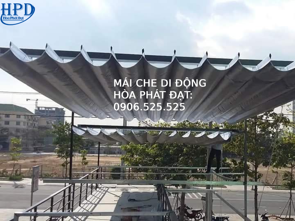 Mái che bạt uốn lượn kéo căng giá rẻ