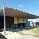 mái bạt xếp lượn sóng
