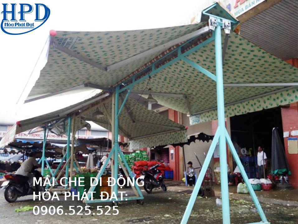 Mái che 2 bên có bánh xe giá rẻ nhất thị trường