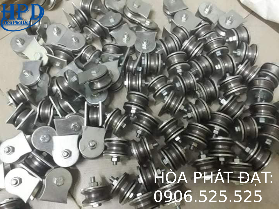 Puly bằng gang và inox mái xếp bạt kéo giá rẻ