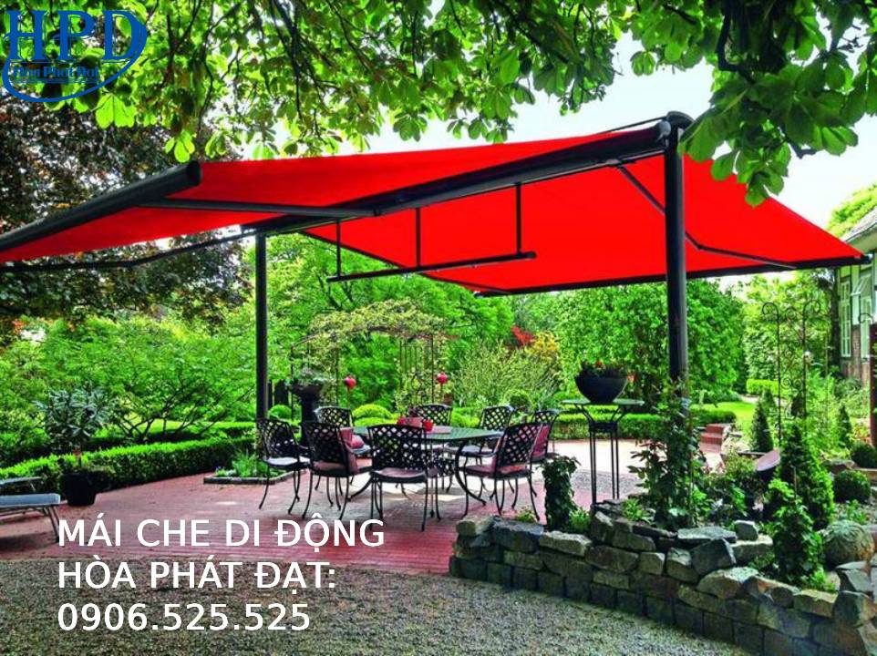 Mái hiên chữ A có bánh xe giá rẻ nhất hiện nay