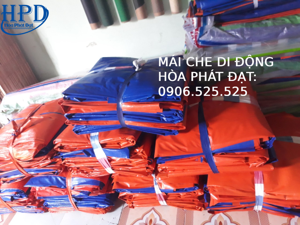 Bạt nhựa xanh cam 2 da khổ 2m, 4m, 6m, 8m, 10m giá rẻ