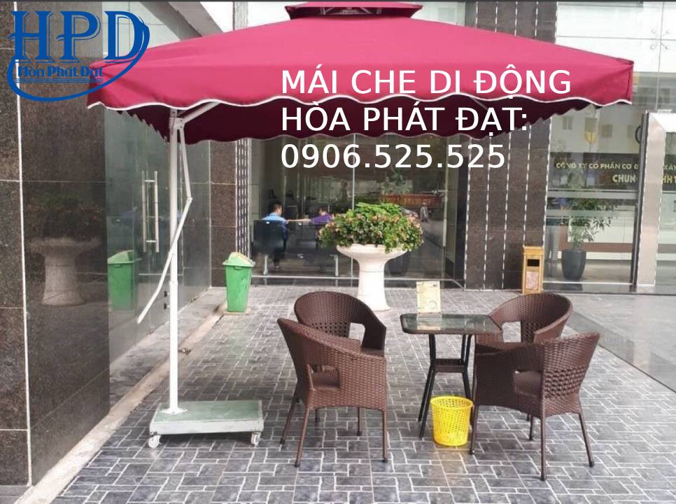 Dù lệch tâm vuông ngoài trời