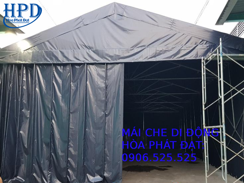 Nhà bạt vòm xếp có bánh xe di động