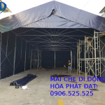 Nhà bạt vòm xếp có bánh xe di động